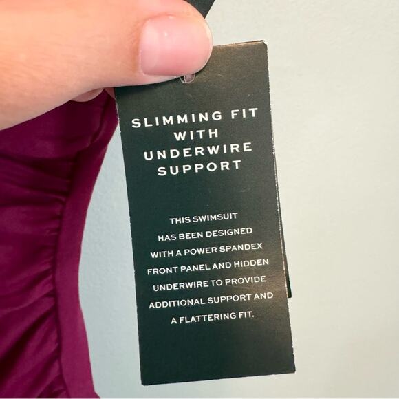 Lauren Ralph Lauren Women's Plum Twist Surplice Underwire Tankini Size 6 NWT - Picture 8 of 12